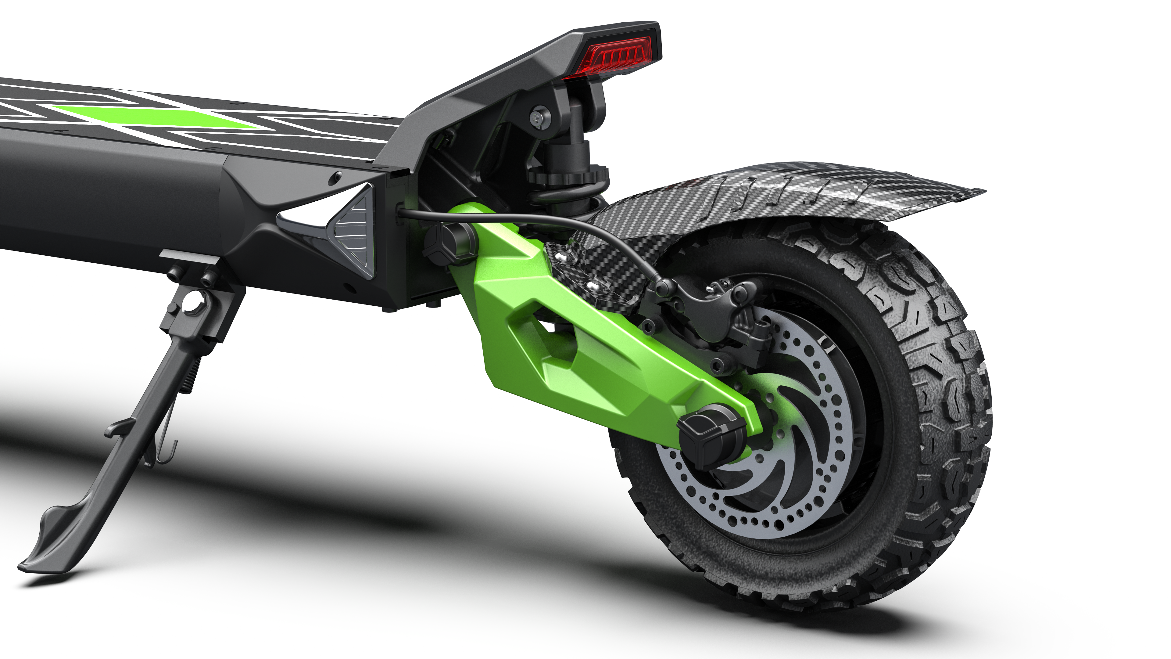 CYBERBOT R6 3000W Dual Motor Electric Scooter, Off- Road E-scooter, Soild Tire, Green&Black